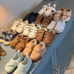 Toddler boys shoes.Sz 5 6 7. Nike, Janie & Jack, sperry, ten little, see Kai run